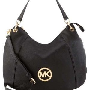 Michael Kors Fulton convertible hobo bag black